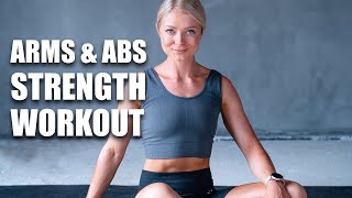 10 MIN STRONG TONED ARMS amp ABS  Home Workout  no equipment [upl. by Sivie202]