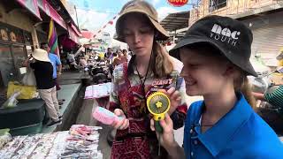 Damnoen Saduak Floating market and Talad Rom Hup Train Market Bangkok [upl. by Korella397]