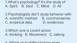 Freshman psychology chapter 1 questions [upl. by Ragland756]