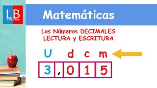 Los Números DECIMALES LECTURA y ESCRITURA ✔👩‍🏫 PRIMARIA [upl. by Chita780]