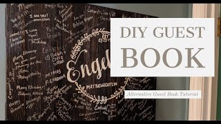 How To Make a Wooden Guest Book Sign  Alternative Guest Book [upl. by Olympe162]