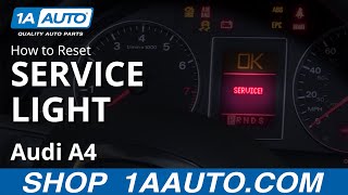 How to Reset Service Light 0409 Audi A4 [upl. by Riley]