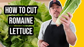 How to Cut Romaine Lettuce for Salads [upl. by Mailliwnhoj]