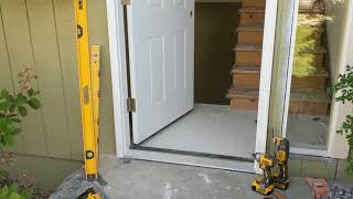 Jeld Wen Front Door Installation  Really crappy products and craftsmanship PART 1 [upl. by Annawit795]