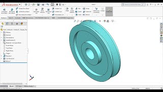 Solidworks tutorial for beginners  Exercise 03  Pulley Wheel [upl. by Eimmit]