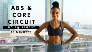 ABS amp CORE CIRCUIT  15 Min Home Workout  Toned Stomach [upl. by Suoicerp]