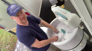 Antique Maytag Wringer Washer in Action [upl. by Ardnusal334]