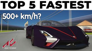 TOP 5 Fastest Street Cars 2021 in Assetto Corsa including Mods [upl. by Haropizt776]