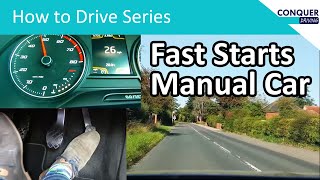 How to move a manual car quickly from a standstill  fast starts [upl. by Cinimmod]