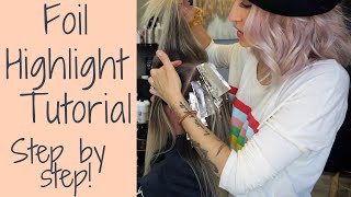 HIGHLIGHTING TUTORIAL FOIL PLACEMENT STEP BY STEP Wholy Hair [upl. by Atinor]