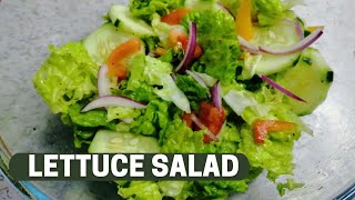 QUICK AND EASY LETTUCE SALAD RECIPE [upl. by Dichy]