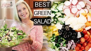 Tossed Green Salad Recipes for a Crowd  EASY PEASY [upl. by Niltac]