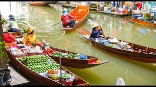 Floating Markets of Damnoen Saduak Cruise Day Trip from Bangkok [upl. by Elidad]