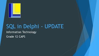 How to do an SQL UPDATE in Delphi [upl. by Atteuqcaj]