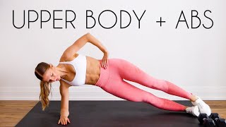 30 MIN UPPER BODY amp ABS Back Chest Shoulders Arms amp Core [upl. by Bolten]