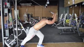 High Pulley Overhead Triceps Extension  Step by Step Tutorial [upl. by Kila46]