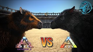 RMegatherium vs Megatherium  ARK Dino Short Fight 🦎 Shorts [upl. by Nirehtak921]