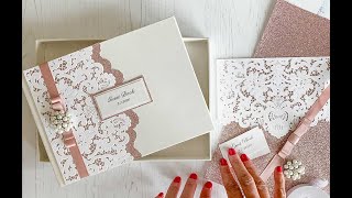 Luxury Wedding Guest Book To Make At Home  Personalised guest book [upl. by Dann521]