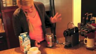 Nespresso Aeroccino Plus Frother Review Frothing Almond Milk [upl. by Amethist]