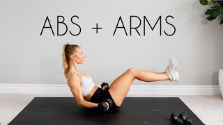 15 min INTENSE Toned Arms  Flat Abs Workout [upl. by Anirac860]